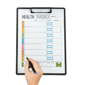 A journal or tracking app screenshot for monitoring eating habits and energy levels