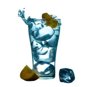 A refreshing glass of infused water with lemon mint and berries