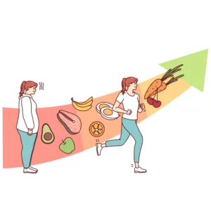 A before and after comparison showing progress beyond just weight