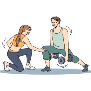 A group of people working out together